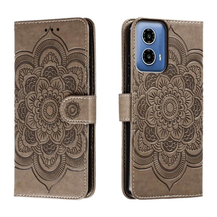 Sun Mandala Embossing Pattern Phone Leather Case, For Motorola Edge 50 Fusion, For Motorola Moto G24 Power, For Motorola Moto G34