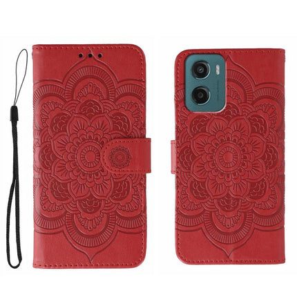 Sun Mandala Embossing Pattern Phone Leather Case, For Motorola G96 5G, For Motorola Edge 60 Pro, For Motorola Moto G05
