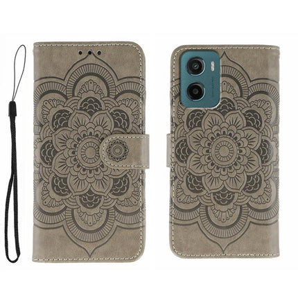 Sun Mandala Embossing Pattern Phone Leather Case, For Motorola G96 5G, For Motorola Edge 60 Pro, For Motorola Moto G05