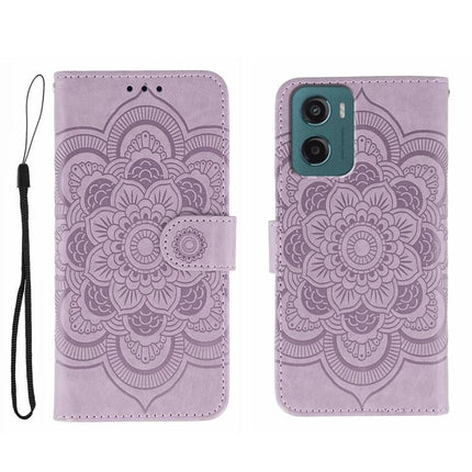 Sun Mandala Embossing Pattern Phone Leather Case, For Motorola G96 5G, For Motorola Edge 60 Pro, For Motorola Moto G05