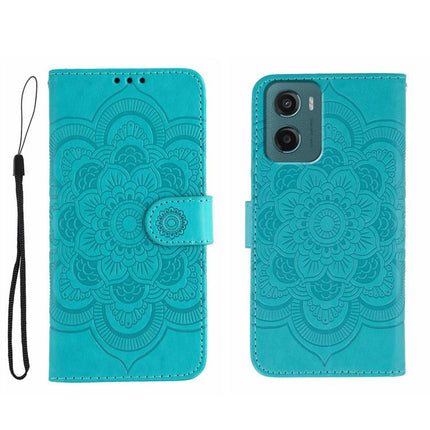 Sun Mandala Embossing Pattern Phone Leather Case, For Motorola G96 5G, For Motorola Edge 60 Pro, For Motorola Moto G05