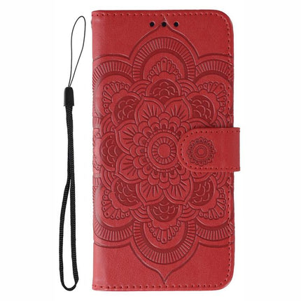 Sun Mandala Embossing Pattern Phone Leather Case, For Motorola Moto G15, For Motorola Moto G75, For Motorola Moto G35