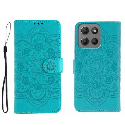 Sun Mandala Embossing Pattern Phone Leather Case, For Motorola Moto G15, For Motorola Moto G75, For Motorola Moto G35