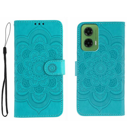 Sun Mandala Embossing Pattern Phone Leather Case, For Motorola Moto G15, For Motorola Moto G75, For Motorola Moto G35
