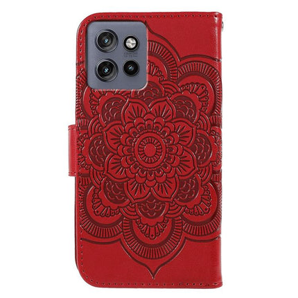 Sun Mandala Embossing Pattern Phone Leather Case, For Motorola Edge 50 Neo, For Motorola Edge 50 Ultra, For Motorola Edge 50 Pro