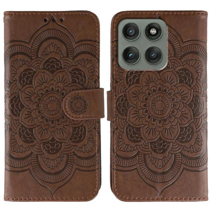 Sun Mandala Embossing Pattern Phone Leather Case, For Motorola G96 5G, For Motorola Edge 60 Pro, For Motorola Moto G05