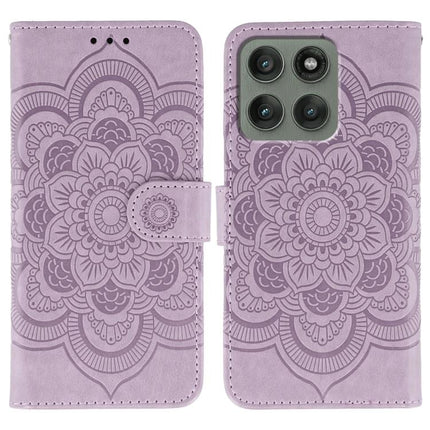 Sun Mandala Embossing Pattern Phone Leather Case, For Motorola G96 5G, For Motorola Edge 60 Pro, For Motorola Moto G05