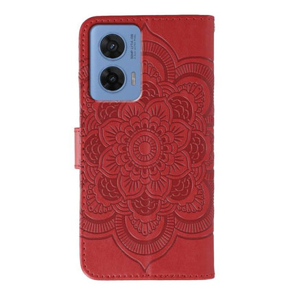 Sun Mandala Embossing Pattern Phone Leather Case, For Motorola G96 5G, For Motorola Edge 60 Pro, For Motorola Moto G05
