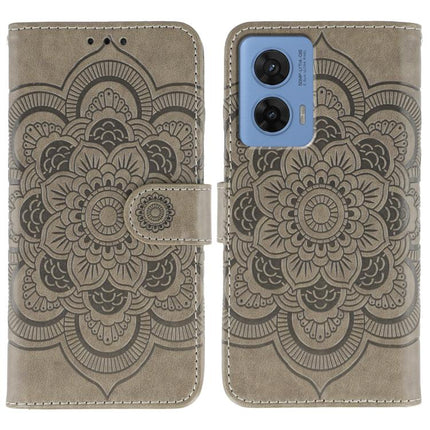 Sun Mandala Embossing Pattern Phone Leather Case, For Motorola G96 5G, For Motorola Edge 60 Pro, For Motorola Moto G05