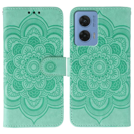 Sun Mandala Embossing Pattern Phone Leather Case, For Motorola G96 5G, For Motorola Edge 60 Pro, For Motorola Moto G05