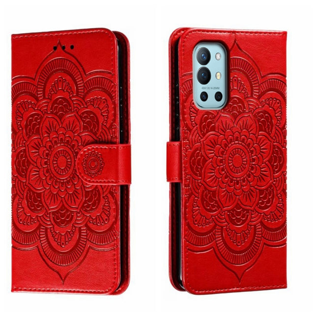 Sun Mandala Embossing Pattern Phone Leather Case, For OnePlus Nord N200 5G, For OnePlus 9R, For OnePlus Nord CE 5G