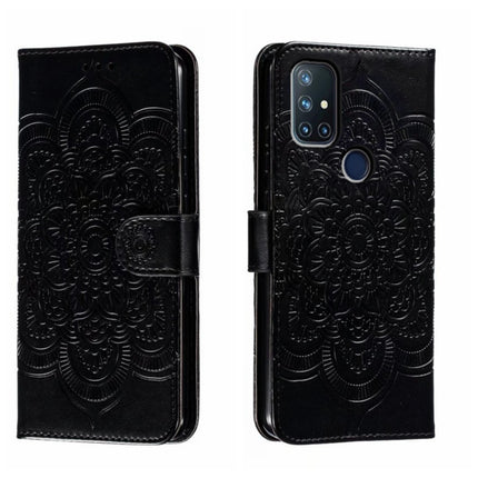 Sun Mandala Embossing Pattern Phone Leather Case, For OnePlus Nord N10 5G, For OnePlus Nord N100