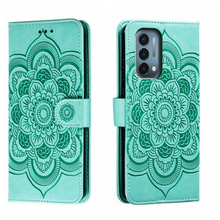 Sun Mandala Embossing Pattern Phone Leather Case, For OnePlus Nord N200 5G, For OnePlus 9R, For OnePlus Nord CE 5G