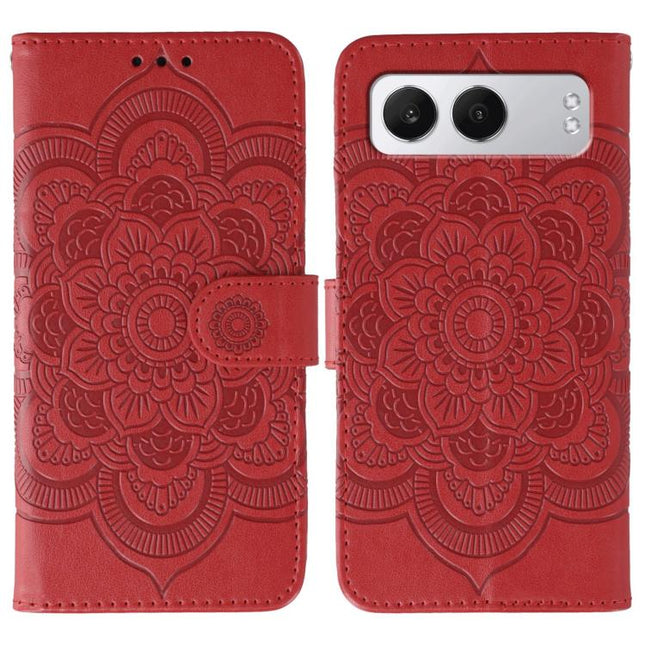 Sun Mandala Embossing Pattern Phone Leather Case, For OnePlus Nord 4, For OnePlus Nord CE4 Lite Global, For OnePlus Ace 3