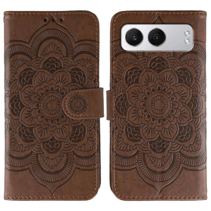 Sun Mandala Embossing Pattern Phone Leather Case, For OnePlus Nord 4, For OnePlus Nord CE4 Lite Global, For OnePlus Ace 3