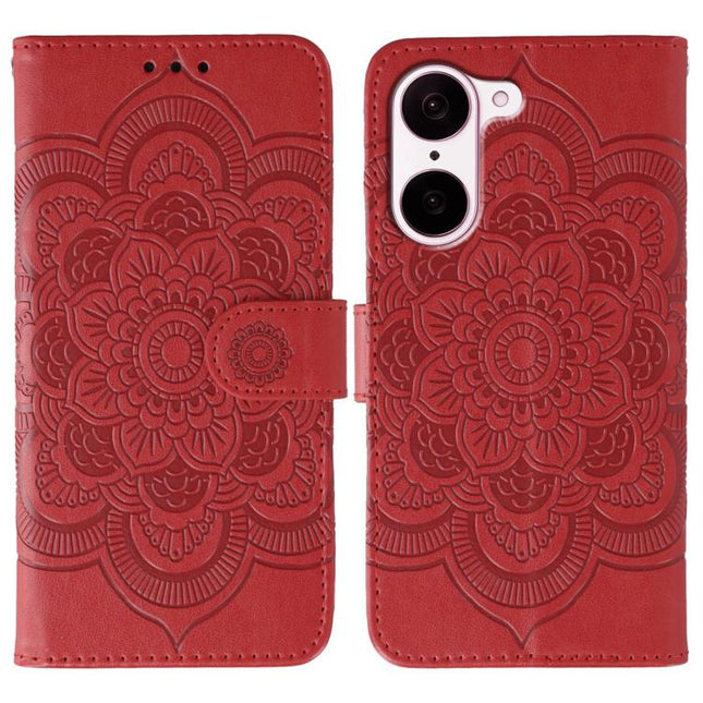 Sun Mandala Embossing Pattern Phone Leather Case, For OnePlus Nord CE5 / Ace 5 Racing, For OnePlus Ace 5 / Ace 5 Pro / 13R, For OnePlus 13