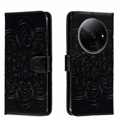 Sun Mandala Embossing Pattern Phone Leather Case, For Xiaomi Redmi A3, For Xiaomi Redmi Note 13 Pro 4G, For Xiaomi Redmi Note 13 4G