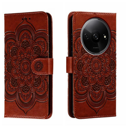 Sun Mandala Embossing Pattern Phone Leather Case, For Xiaomi Redmi A3, For Xiaomi Redmi Note 13 Pro 4G, For Xiaomi Redmi Note 13 4G