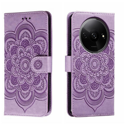 Sun Mandala Embossing Pattern Phone Leather Case, For Xiaomi Redmi A3, For Xiaomi Redmi Note 13 Pro 4G, For Xiaomi Redmi Note 13 4G