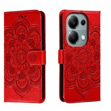 Sun Mandala Embossing Pattern Phone Leather Case, For Xiaomi Redmi A3, For Xiaomi Redmi Note 13 Pro 4G, For Xiaomi Redmi Note 13 4G