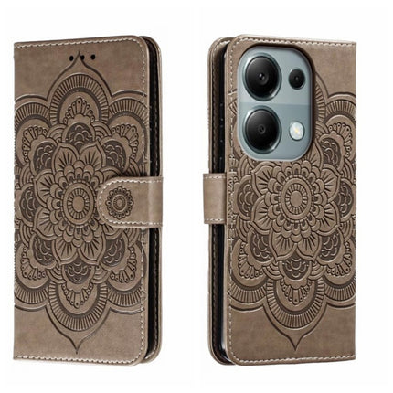 Sun Mandala Embossing Pattern Phone Leather Case, For Xiaomi Redmi A3, For Xiaomi Redmi Note 13 Pro 4G, For Xiaomi Redmi Note 13 4G