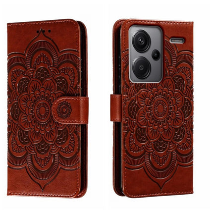 Sun Mandala Embossing Pattern Phone Leather Case, For Xiaomi Redmi Note 13R Pro, For Xiaomi 14 Ultra, For Xiaomi Redmi Note 13 Pro+