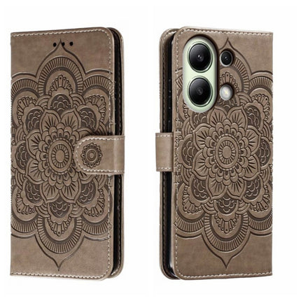 Sun Mandala Embossing Pattern Phone Leather Case, For Xiaomi Redmi A3, For Xiaomi Redmi Note 13 Pro 4G, For Xiaomi Redmi Note 13 4G