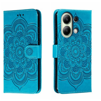 Sun Mandala Embossing Pattern Phone Leather Case, For Xiaomi Redmi A3, For Xiaomi Redmi Note 13 Pro 4G, For Xiaomi Redmi Note 13 4G