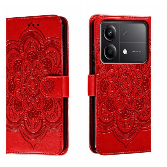Sun Mandala Embossing Pattern Phone Leather Case, For Xiaomi Redmi Note 13R Pro, For Xiaomi 14 Ultra, For Xiaomi Redmi Note 13 Pro+