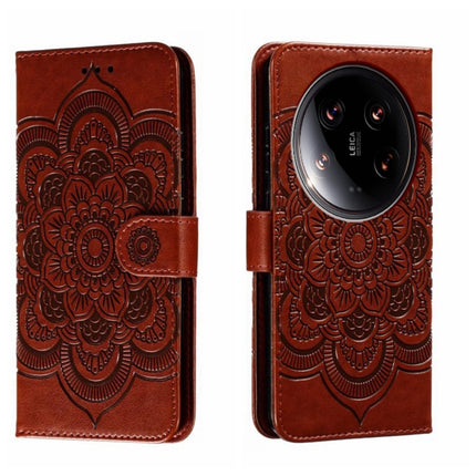 Sun Mandala Embossing Pattern Phone Leather Case, For Xiaomi Redmi Note 13R Pro, For Xiaomi 14 Ultra, For Xiaomi Redmi Note 13 Pro+