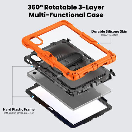 Silicone Hybrid PC Tablet Case with Shoulder Strap, For Lenovo Xiaoxin Pad 2024 / 2025