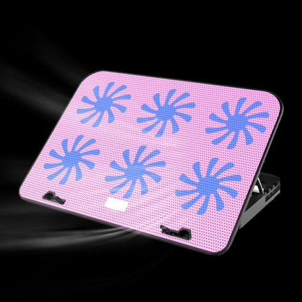 ICE COOREL Notebook Computer Base Speed Control Silent Six-fan Cooling Holder Cooling Rack, Style: Premium Edition, Style: Premium Edition(Lvory), Style: Premium Edition(Dazzling Red), Style: Premium Edition(Charm Powder), Style: Premium Edition(Black)