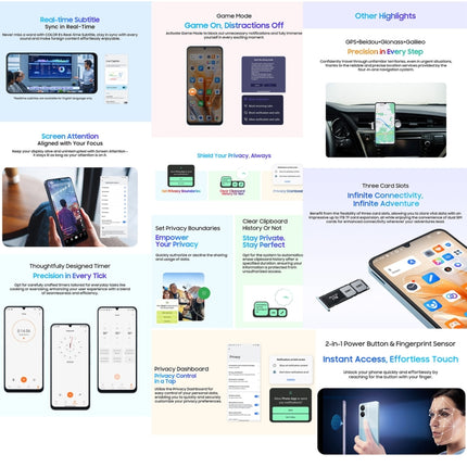 Blackview COLOR 8, reconocimiento facial y de huellas dactilares, 6,75 pulgadas, Android 13, Unisoc T616 Octa Core hasta 2,2 GHz, red: 4G, OTG, 8 GB + 128 GB, 8 GB + 256 GB