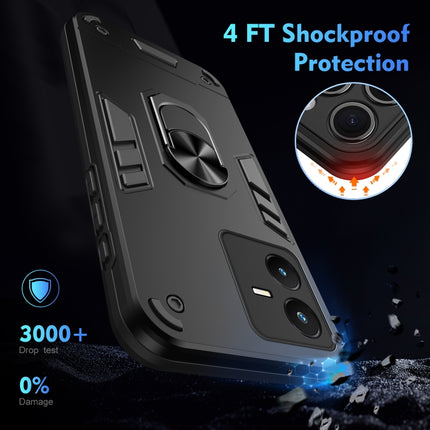 Shockproof Metal Ring Holder Phone Case, For vivo Y22s, For vivo V25 5G, For vivo Y33s, For vivo Y35
