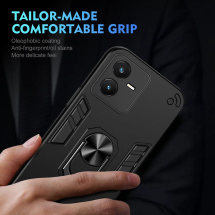 Shockproof Metal Ring Holder Phone Case, For vivo Y22s, For vivo V25 5G, For vivo Y33s, For vivo Y35
