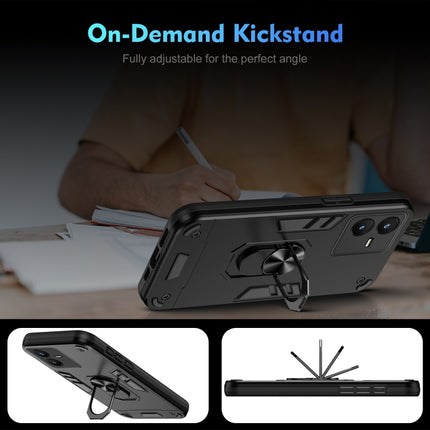 Shockproof Metal Ring Holder Phone Case, For vivo Y22s, For vivo V25 5G, For vivo Y33s, For vivo Y35