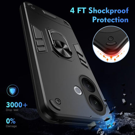 Shockproof Metal Ring Holder Phone Case, For vivo V60 Lite 5G / 4G, For vivo V50 Lite 5G, For vivo V40 Lite 5G IDN, For vivo V29e 5G, For vivo V29 5G, For vivo V27e, For vivo V27, For vivo Y16