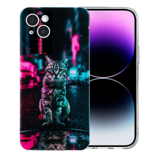 Colorful Painting Pattern TPU Phone Case, For iPhone 15 Plus, For iPhone 15, For iPhone 14 Plus