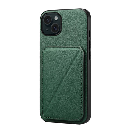 D04 Calf Texture Dual Card Slot Holder Phone Case, For iPhone 16 Pro, For iPhone 16 Plus, For iPhone 16, For iPhone 15 Pro Max, For iPhone 15 Pro, For iPhone 15 Plus