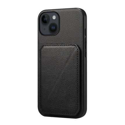 D04 Calf Texture Dual Card Slot Holder Phone Case, For iPhone 15, For iPhone 14 Plus, For iPhone 14, For iPhone 14 Pro, For iPhone 14 Pro Max, For iPhone 13 Pro Max