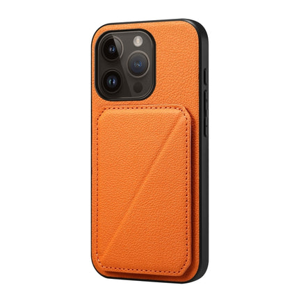 D04 Calf Texture Dual Card Slot Holder Phone Case, For iPhone 15, For iPhone 14 Plus, For iPhone 14, For iPhone 14 Pro, For iPhone 14 Pro Max, For iPhone 13 Pro Max