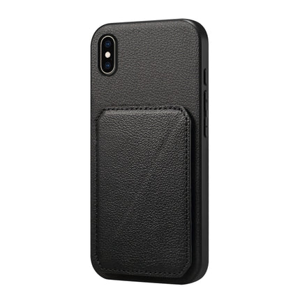 D04 Calf Texture Dual Card Slot Holder Phone Case, For iPhone 11, For iPhone 11 Pro, For iPhone X / XS, For iPhone XR, For iPhone XS Max, For iPhone 7 Plus / 8 Plus