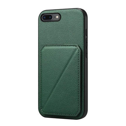 D04 Calf Texture Dual Card Slot Holder Phone Case, For iPhone 11, For iPhone 11 Pro, For iPhone X / XS, For iPhone XR, For iPhone XS Max, For iPhone 7 Plus / 8 Plus
