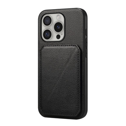 D04 Calf Texture Dual Card Slot Holder Phone Case, For iPhone 16 Pro, For iPhone 16 Plus, For iPhone 16, For iPhone 15 Pro Max, For iPhone 15 Pro, For iPhone 15 Plus