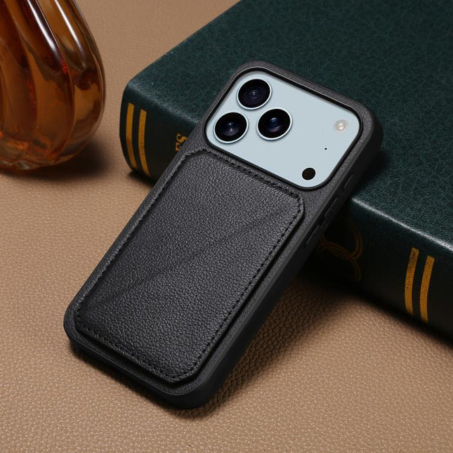 D04 Calf Texture Dual Card Slot Holder Phone Case, For iPhone 17 Pro Max, For iPhone 17 Pro, For iPhone 17, For iPhone Air, For iPhone 7 / 8 / SE 2022, For iPhone 16 Pro Max