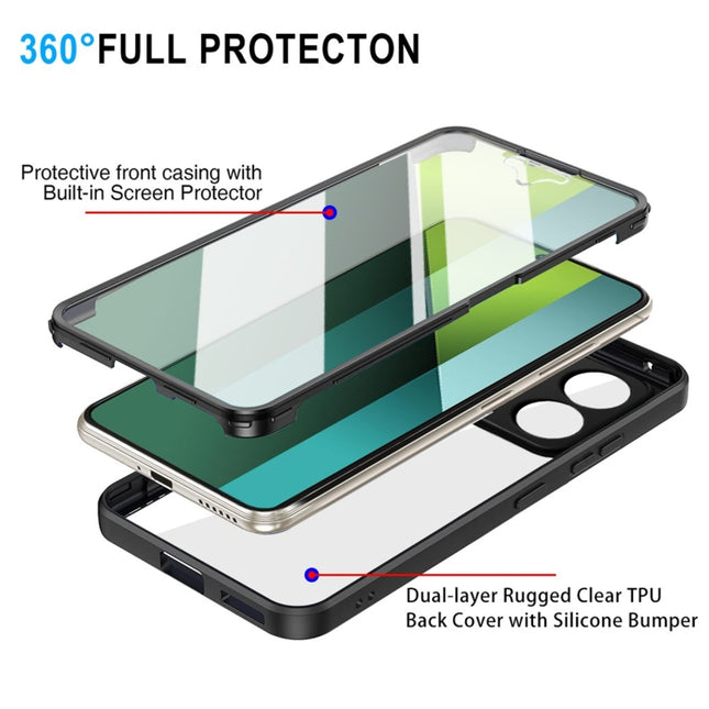Acrylic + TPU 360 Degrees Full Coverage Phone Case, For Xiaomi Redmi Note 13 Pro 5G