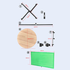 YELANGU Professional Photography Panoramic Round Turntable Surrounding 360 Rotation Video Shooting Platform