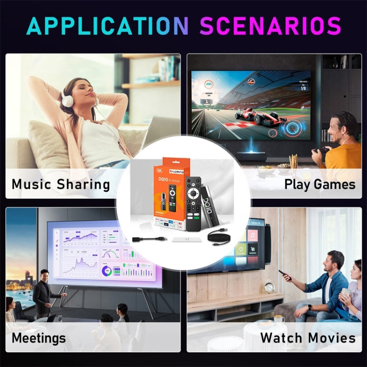 LEMFO DQ10 Allwinner H618 Quad Core ARM Cortex A53 8K HD Android TV Stick, 2GB+16GB, 4GB+32GB
