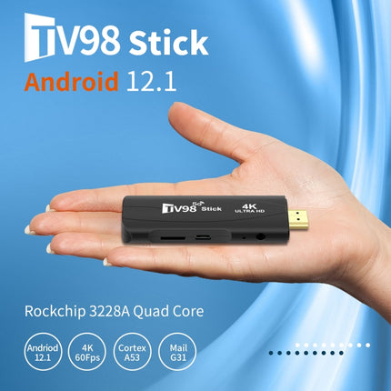 TV98 Rockchip 3228A Quad Core 4K HD Bluetooth Android TV Stick, Rockchip 3228A 4K, 4GB+32GB, 2GB+16GB