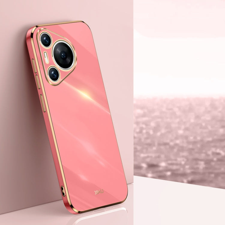 XINLI Straight 6D Plating Gold Edge TPU Phone Case, For Huawei Pura 70 Ultra, For Huawei Nova 12 SE, For Huawei Pura 70 Pro / Pura 70 Pro+